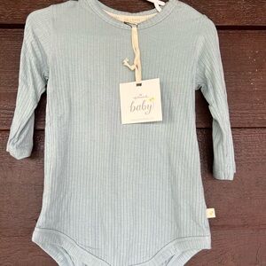 Hallmark Baby Pale Blue Ribbed Long-Sleeve One-Piece